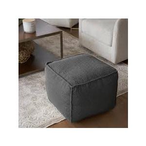 ZICOTO Beautiful Boucle Pouf Ottoman and Foot Rest  Elevate Your Living Room Decor with Lightweight Comfort and Charm  A Round Modern Foam Filled Foot Stool Perfect to Rest Your Feet