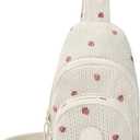 Corduroy Crossbody Sling Bag for Women, Cross Body Sling Chest Bag for Shopping (Strawberry)