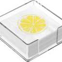 MaxGear Acrylic Cocktail Napkin Holder for Table, Clear Guest Towel Holder, Beverage Buffet Paper Napkin Caddy for Bar, Party, Dinner, Kitchen & Dining Room, Bathroom, 5.5 x 5.5 inches (5.5 x 5.5 Inches Cocktail Napkin Holder)
