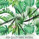 Tropical Leaf Shower Curtain, Summer Green Palms Banana Leaf Monstera Leaves Jungle Botanical Plants Bathroom Curtain Home Decor Waterproof Fabric Machine Washable with 12 Hooks, 72" x 72"