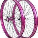 20"/26" x 1.85" Heavy Duty Bike Rim Wheel Set, 12 Gauge 48 Spokes Wheelset, Double Wall Aluminum Alloy Bicycle Wheels Rims (Front & Rear) Disc Brake