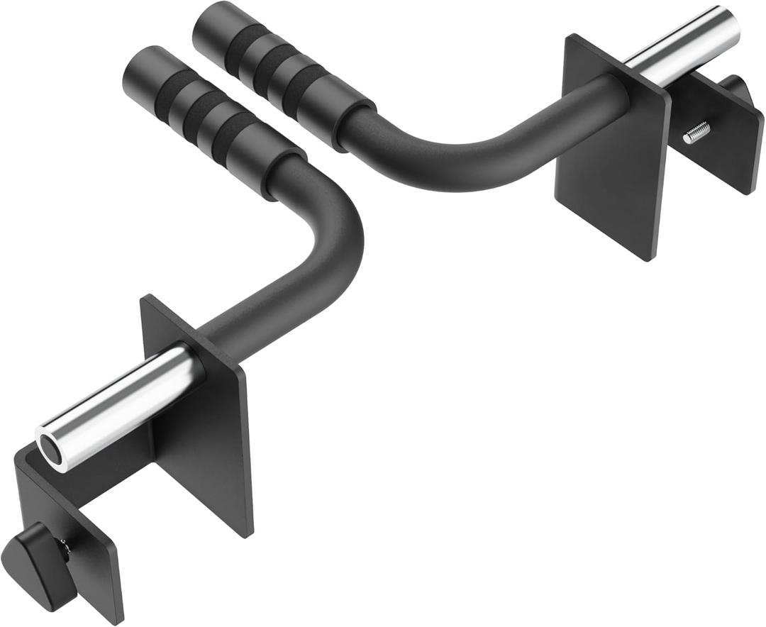 Synergee Dip Handles for Power and Squat Racks. Dip Stand Compatible with 2x2, 2x3, and 3x3 Racks. Dip Bars for Tricep Dips, Bodyweight Training, and Upper Body Workouts