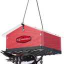 Kingsyard Upgraded Upside Down Double Suet Feeder for Outside Hanging, Squirrel-Proof Metal Edging, Wild Bird Feeder with Metal Weatherproof Roof, Attracting Woodpeckers, Nuthatches, Titmouse (Red)