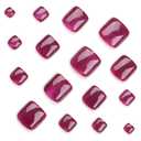 Purple Glitter Acrylic Toenails - Press On, Shiny, False, 24pcs for Women & Girls