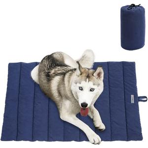 Outdoor Dog Bed, Waterproof, Washable, Large Size, Durable, Water Resistant, Portable and Camping Travel Pet Mat (Dark Blue)