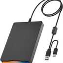 3.5 Floppy Drive USB External, Portable Floppy Disk Reader for Laptop, Plug and Play USB Disk Drive 3.5-inch External, Type C 1.44 MB FDD Drive, Reader for PC Windows 2000/XP/7/8/10/11