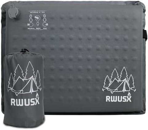 RWUSX Inflatable Stadium Seat Cushion, Portable Self Inflating Outdoor Seat Cushion for Stadium, Airplane, Travel, Camping, Car & Office