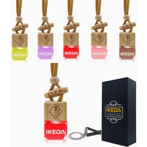 Car Air Freshener, Square Hanging Car Scent with Vent Clip Bottle, Long Lasting Fragrance, Essential Oil Diffuser, Odor Eliminator Deodorizer (Square-Bloom Life)