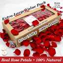 Eslibin 1000+PCS Real Red Rose Petals, 8.5oz Dried Flower Confetti Petals for Wedding Flower Girl to Throw at Wedding Party, Romantic Night Bridal Shower Valentine's Day Decor