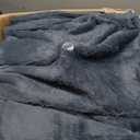 Hobestluk 3 in 1 Bean Bag Chair Giant Bean Bag Chairs for Adults with Plush Faux Fur Cover Convertible Bean Bag Floor Cushion with Machine Washable Cover for Living Room (Plush Dark Grey)