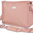 TOPDesign Lightweight Women Crossbody Bag, Shoulder Purse with Multiple Pockets, Triple Zip Handbag with Shoulder Strap