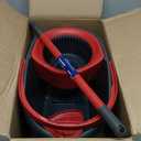 O-Cedar EasyWring Microfiber Spin Mop, Floor Cleaning System, Red, Gray, Standard