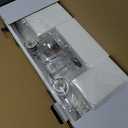 MELUCEE Chrome Bathroom Light Fixtures 4-Lights Vanity Light with Bubbled Glass Shades and Metal Base, Indoor Sconces Wall Lighting for Hallway Kitchen Foyer