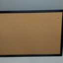 Cork Board Bulletin Board 20 x 30, Black Wood Framed Corkboard, Office Board for Wall Cork, Large Wall Mounted Notice Pin Board with 16 Push Pins for School, Home & Office