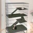 Bienbee Ferret Cage Liner Set, Waterproof Ferrets Cage Accessories for Small Animals Rats Chinchillas Hedgehogs Ferrets(Deep Green, Double Unit Combo)