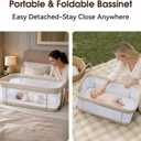 4 in 1 Baby Bassinet, Rocking Bassinet, Bedside Bassinet for Baby, Beige, Crib
