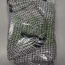 YEXPINE Women's Square Neck Tweed Mini Dress Short Sleeve Button Front Cocktail Party Dress M