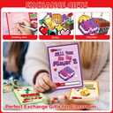 90 Pcs Birthday Party Supplies, Pixel Miner Style Stickers and Cards School Classroom with Key Chain