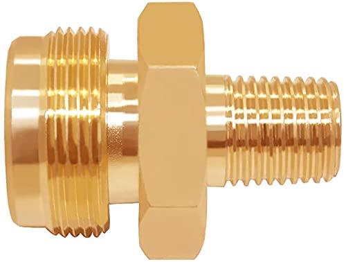 Propane Gas Fitting Tank Adapter 1/4 Male Pipe Thread x 1"-20 Male Throwaway Cylinder Thread Fitting Solid Brass Propane Connect Adapter 1PC