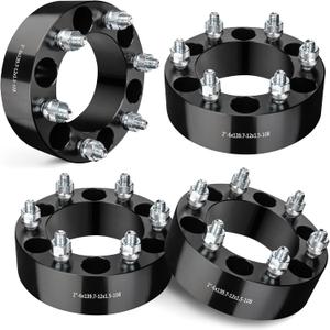 EVIL ENERGY 6x5.5 Wheel Spacers 2 inch Compatible with Tacoma 1995-2023, 6x139.7 mm 6 Lugs 108 mm Hub Bore M12x1.5 Studs Black, Not Hubcentric