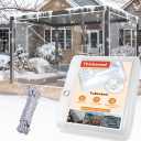 20 Mil Heavy Duty Clear PVC Tarpaulins 8 x 10 FT, Waterproof Wind-Proof Transparent Vinyl Tarp for Patio Pergola Garden Canopy Rainproof Anti-Tear PVC Thick Cover with Grommets (8 x 10 FT)