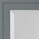 DesignOvation Bosc Framed Decorative Rectangle Wall Mirror, 22 x 28, Gray, Transitional Rectangular Vanity Mirror for Use as Bathroom Mirror for Over Sink or Refined Entryway Mirror