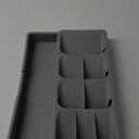 Kitchen Utensil Drawer Organizer, Expandable Silverware Organizer, BPA Free Small Cutlery Holder, Grey