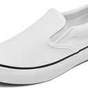 Low Top Slip on Casual Canvas Shoes for Women,Comfortable Lightweight Classic Fashion Sneakers Popular 2026, Zapatillas Casual De Lona De Moda para Hombre Y Mujer (9, White)