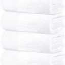 Pack of 4 Extra Large Bath Towels 30 x 60 Inches, 100% Cotton, Larger & Lighter Weight, Quicker to Dry, Super Soft and Absorbent, Perfect for Bathroom, White