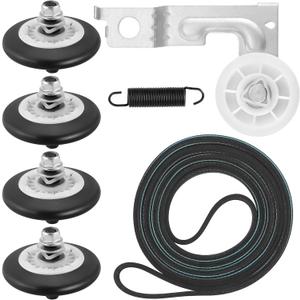 AGM75510755 Dryer Repair Kit fit for LG Kenmore 4581EL2002C Dryer Drum Roller 4400EL2001A Dryer Belt 4561EL3002A Idler Pulley for DLE2516W DLE3777W DLE5977W DLE7177WM DLE5955W DLE0442W by Fetechmate