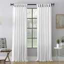 Archaeo Washed Cotton Twist Tab Curtain, 52" x 84", White
