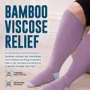 Doctor's Select 3 Pairs Plus Size Compression Socks Wide Calf - Bamboo Viscose Knee High Socks | Circulation Support