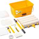 VOOMEY 23PC 18 Inch Paint Roller Kit,18" Paint Bucket, Small Paint Roller Set,Microfiber Paint Roller Covers,Paint Roller Extension Pole,Makes Working on Your Large Painting Projects Easy and Fast