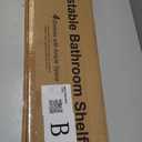 ADOVEL 4 Layer Corner Shower Caddy, Stainless Steel Constant Tension Pole Shower Organizer, Adjustable Corner Shower Shelf, Rustproof 3.3 to 9.8 ft (Black)