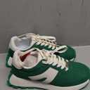 LUCKY STEP Women's Platform Fashion Sneakers Retro Classic Trainers Casual Lace-up Stylish Tennis Running Walking Shoes (8, Green)