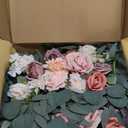 Artificial Wedding Arch Flowers Kit(Pack of 4),2Pcs Artificial Flower Arch Decor, 2Pcs Chiffon Fabric Drapes, Ceremony Decoration, Floral Outdoor Party Decor (Dusty Rose & Champagne), 
3.5"D x 15"W x 41"H