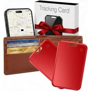 2 Pack Bluetooth Smart Tracker Card[Apple MFi Certified]Work with iPhone Find My (iOS Only) Slim Wallet GPS Air Tracking Card Wireless Charging Waterproof Item Locator for Keys Passports Purse Luggage