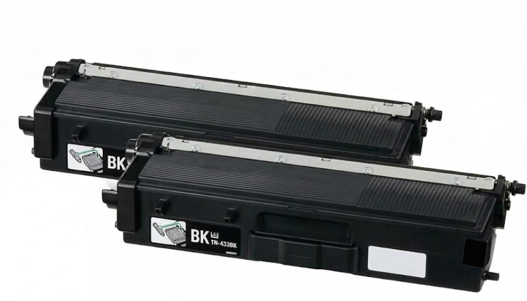 Genuine High-Yield Black Toner Cartridge Twin Pack TN433 2PK (TN4332PK)
