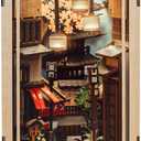Anavrin Book Nook Kit Kyoto Gion – DIY 3D Wooden Booknook for Adults, Teens and Book Lovers, Bookshelf Insert Library Decor, Creative Gift for Family, Friends, and Elderly