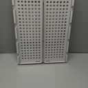 SNSLXH 5 Pack Stackable Closet Storage Basket, Multifunctional & Foldable Closet Organizer for Bathroom Kitchen Laundry Room Wardrobe Storage, Space-Saving Clothes Storage Drawer Organizer, White