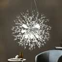 Modern Firework 8 Lights Crystal Chandeliers, Sputnik Dandelion Chrome Chandelier Light Fixture Pendant Lighting for Bedroom, Foyer, Hallway, Entryway, Kitchen, Dining Room
