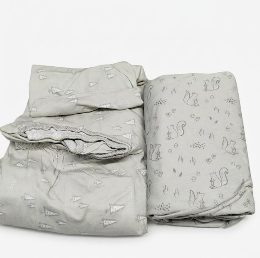 KeaBabies 2-Pack Organic Crib Sheets for Boys, Girls - 52x28 Fitted Crib Mattress Sheet Neutral, Breathable Jersey Cotton Cover for Baby Bed, Toddler Mattress, Soft & Cute Prints (Pine Grove)