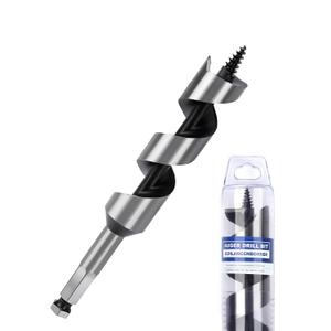 1-3/8 inch X 6.1 inch Auger Bit for Wood, 35x155mm Hex Long Auger Drill Bit for Wood, Hard Wood,Ship, Composite Materials, Drywall and DIY Projects