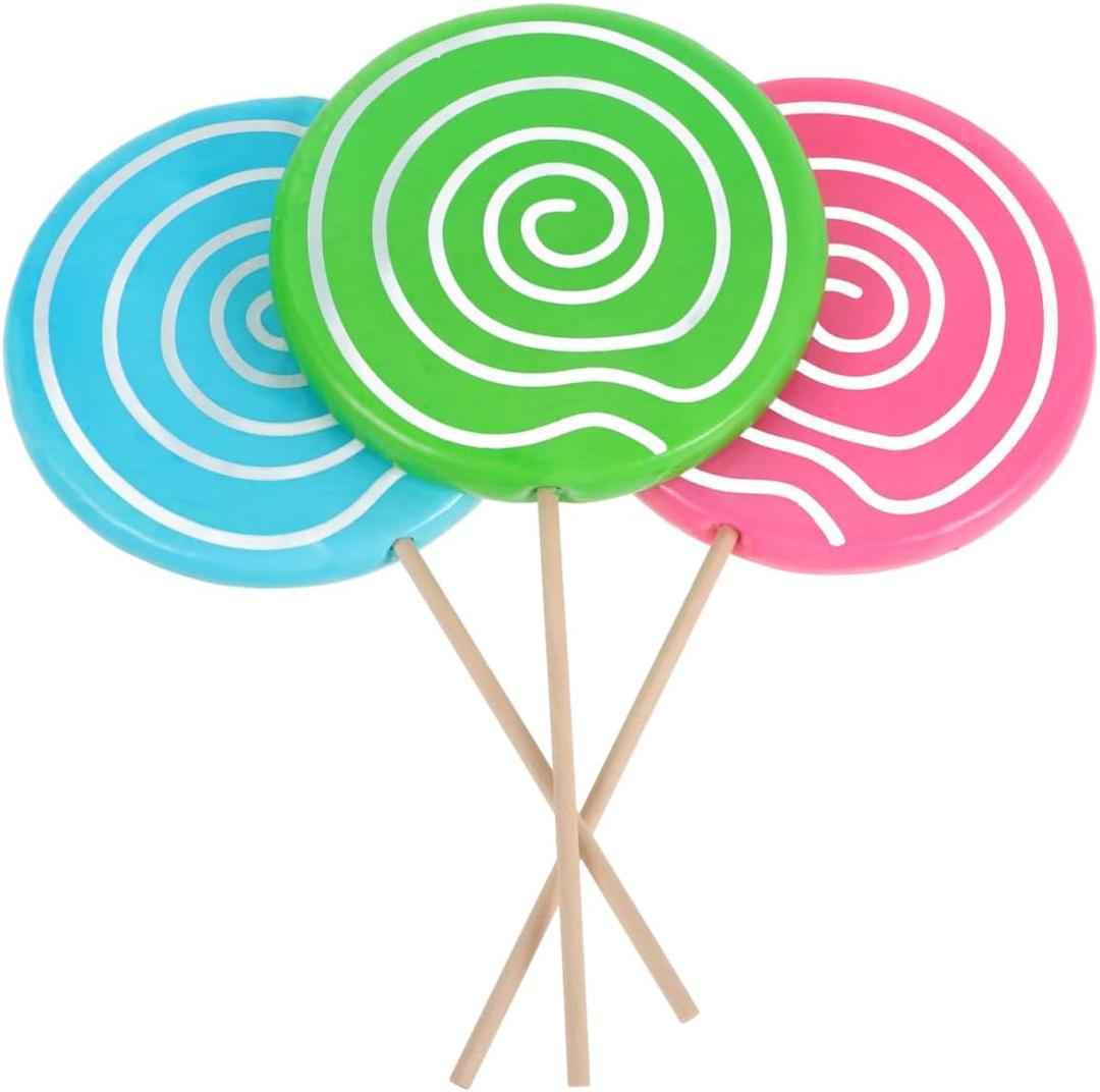 Cabilock 3pcs Lollipop Model Props, Realistic Jumbo Candy Decorations, Large Candy Ornaments Simulation Photo Prop for Parties Photo Shoots