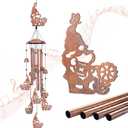 Gnomes Wind Chimes Outdoor Gnomes Gifts for Women/Men/Mom/Wife/Grandma Birthday Gifts Memorial Gift Metal WindChimes for Outside/Indoors, Lawn, Patio, Home, Porch, Yard Decor, Garden Decorations