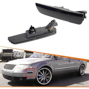 ADIIL Front Bumper Side Marker Light Housing For 2001 2002 2003 2004 2005 VW Passat B5.5, Replace OEM Sidemarker Lamps Housing