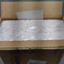 HIGOGOGO Square Stuffed Pouf Ottoman, Corduroy Poufs with Foam Chunk Filling, Furry and Fluffy Pouf Foot Stool Storage Ottoman, 25.6 X 25.6 Floor Poufs Foot Rest for Living Room, Beige