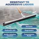 DSV Standard Garage Floor Squeegee 36, Neoprene Blade Asphalt Squeegee, Taper Pole Connection - Handle Sold Separately for Tiles, Concrete and Asphalt