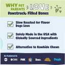 Pawstruck Large 5-6 Filled Dog Bones Variety Pack - Peanut Butter, Cheese & Bacon, Beef Flavors - Made in USA, Long Lasting Stuffed Femur Treat for Aggressive Chewers - Pack of 3, Packaging May Vary (EXP 04/28/28)