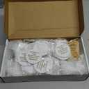 Geetery 50 Set 2.36 Inch Inspirational Compact Mirror Bulk Women Small Gifts Graduation Party Favors Purse Pocket Mirror with Thank You Tag Organza Bag for Teacher Coworker Employee(White)